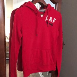 A & F red hoodie